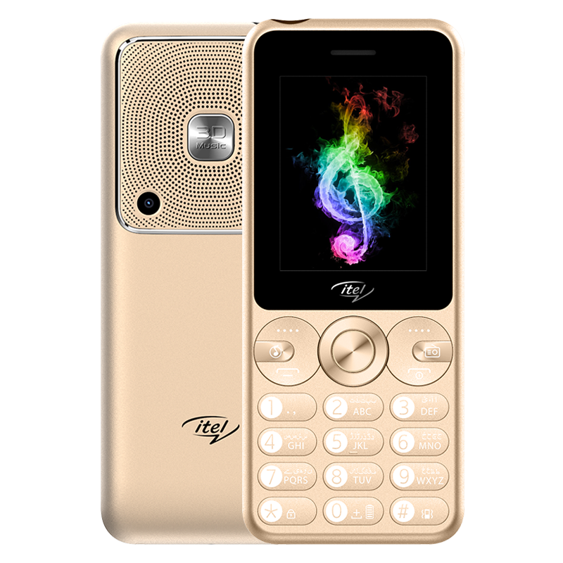 iTel Muzik 400 - 2.4'' - Dual Sim - 3000mAH Gold - Official Warranty 