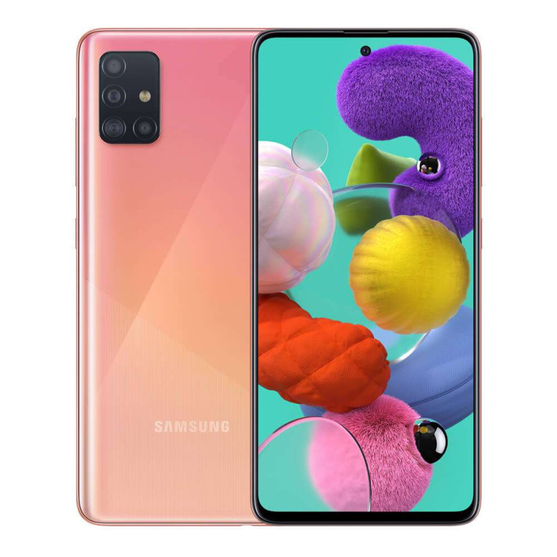 Samsung Galaxy A51 Dual Sim (4G, 6GB, 128GB, Pink) With Official Warranty 