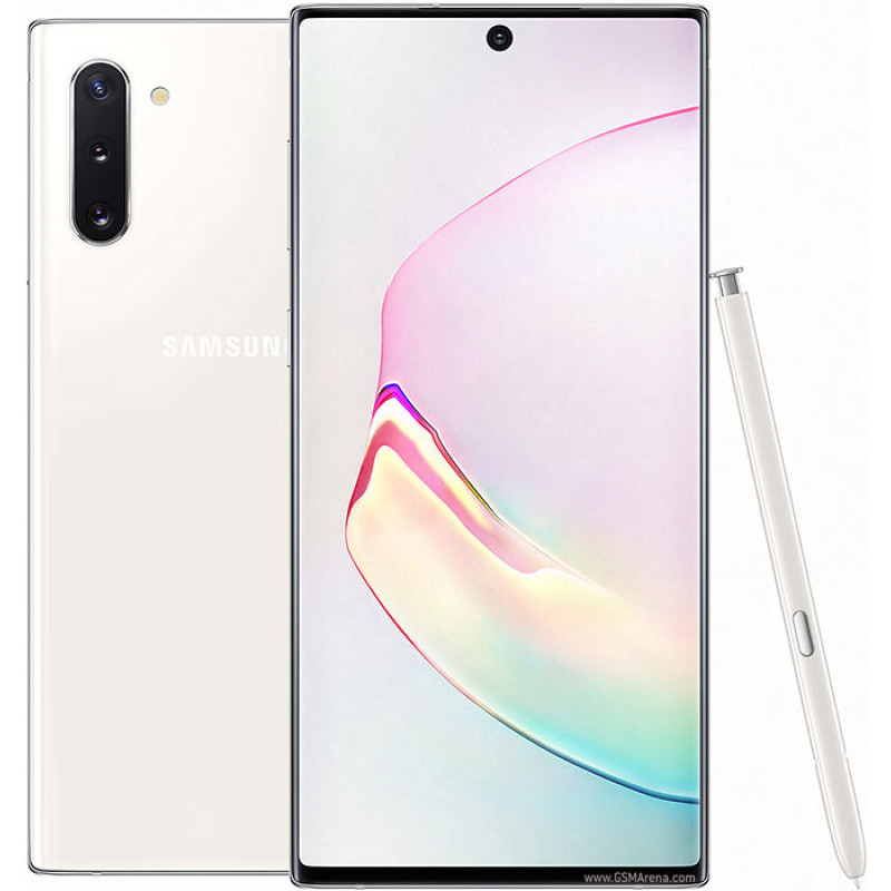 Samsung Galaxy Note 10 Dual Sim (4G, 8GB RAM, 256GB ROM,Aura White) - PTA Approved 