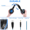 Yisan TM-7 Gaming Headphone With Mic and Blue Lights Theme