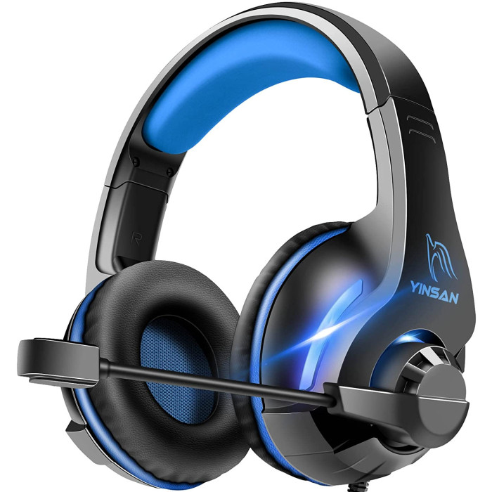 Yisan TM-7 Gaming Headphone With Mic and Blue Lights Theme