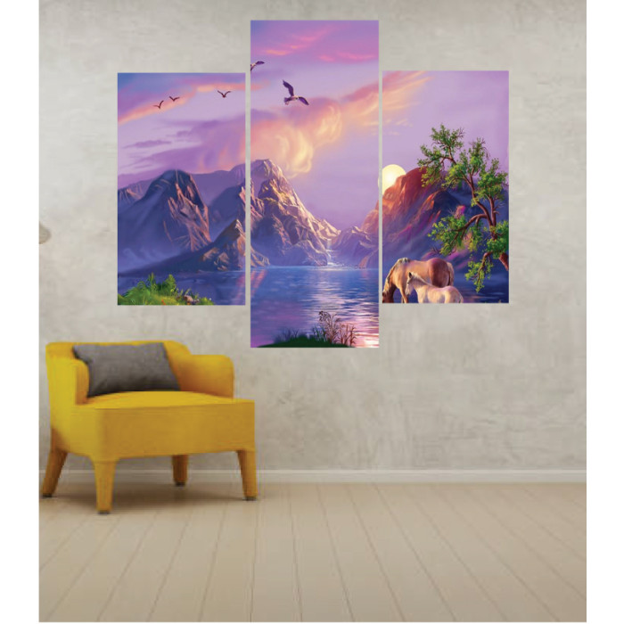 Wall Frames 3 Pieces Set Canvas – Digitally Printed Wall Canvas TJ-40